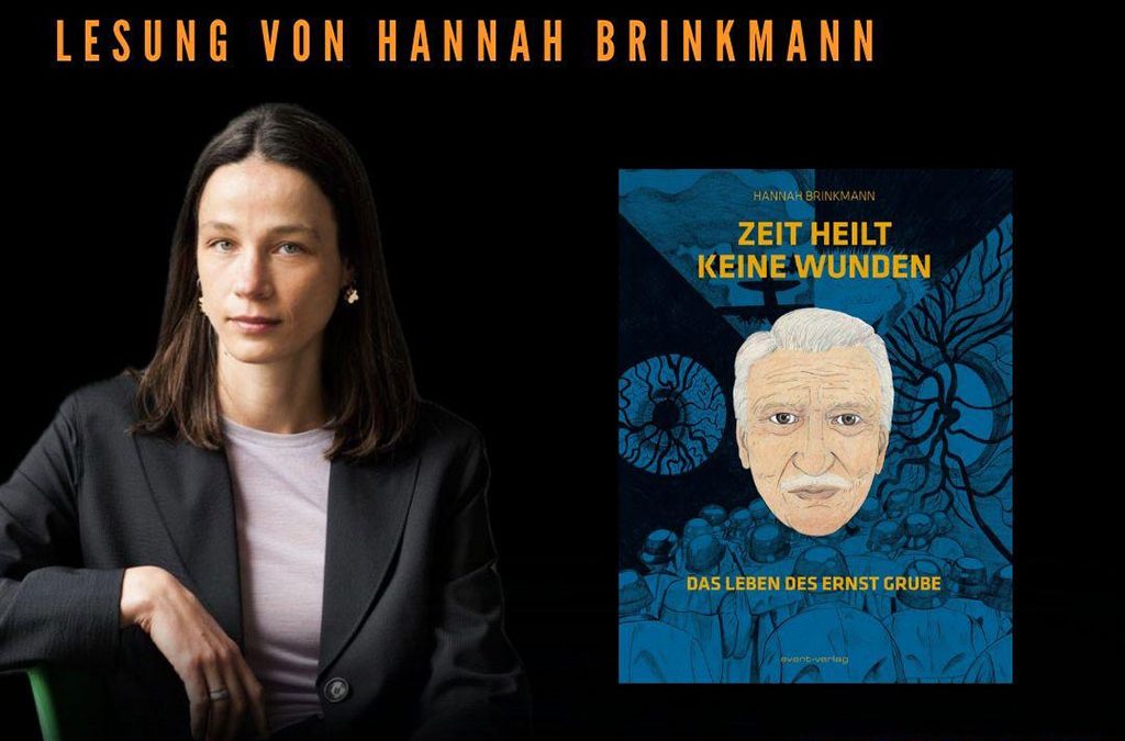 Grafik Flyer Lesung Zeit heilt keine Wunden mit Hannah Brinkmann